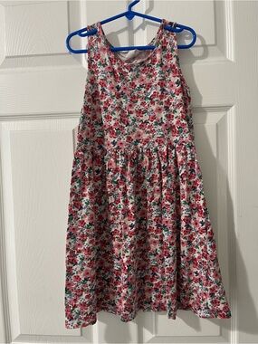 H&M Floral Sleeveless Pink and Green Floral Casual Dress